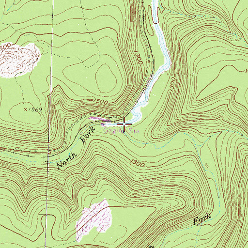 Topographic Map of North Fork Beech Creek, PA