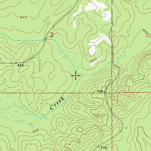 Topographic Map of Finley Creek, AL