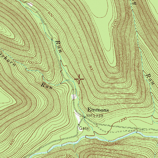 Topographic Map of Oxhorn Run, PA