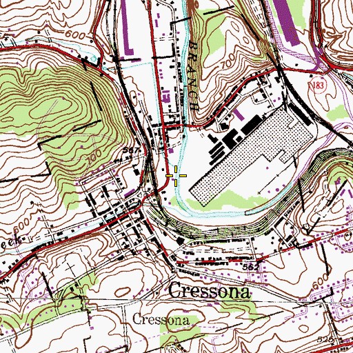 Topographic Map of Panther Creek, PA
