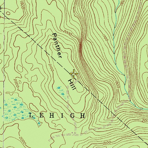 Topographic Map of Panther Hill, PA