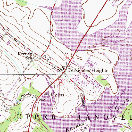 Topographic Map of Perkiomen Heights, PA
