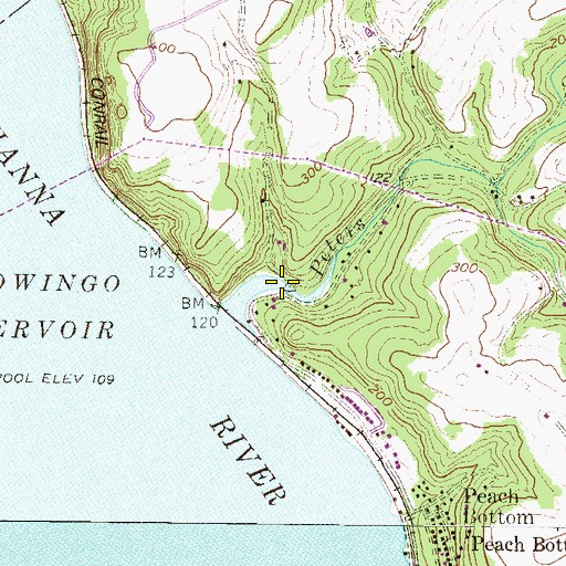 Topographic Map of Peters Creek, PA