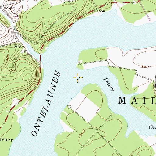 Topographic Map of Peters Creek, PA