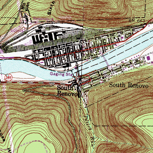 Topographic Map of Peters Run, PA
