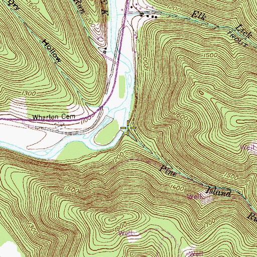 Topographic Map of Pine Island Run, PA