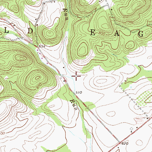 Topographic Map of Plunket Run, PA