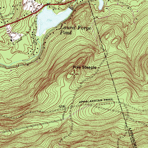 Topographic Map of Pole Steeple, PA