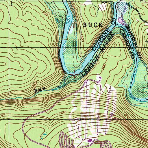 Topographic Map of Porter Run, PA