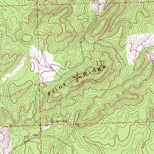 Topographic Map of Flint Ridge, AL