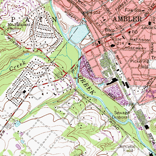 Topographic Map of Prophecy Creek, PA