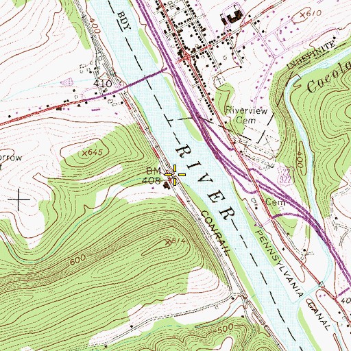 Topographic Map of Raccoon Creek, PA