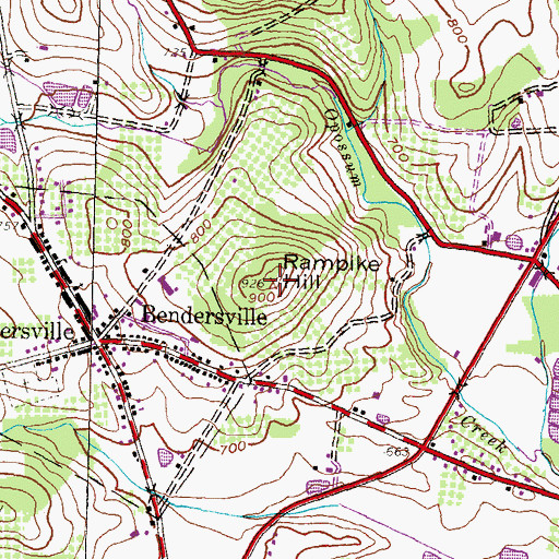 Topographic Map of Rampike Hill, PA