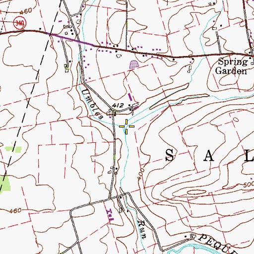 Topographic Map of Richardson Run, PA