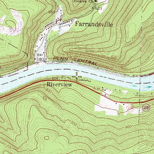 Topographic Map of Riverview, PA