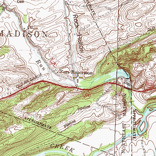 Topographic Map of Rock Hollow, PA