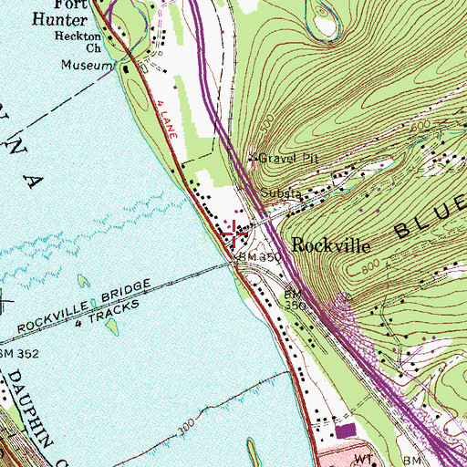 Topographic Map of Rockville, PA