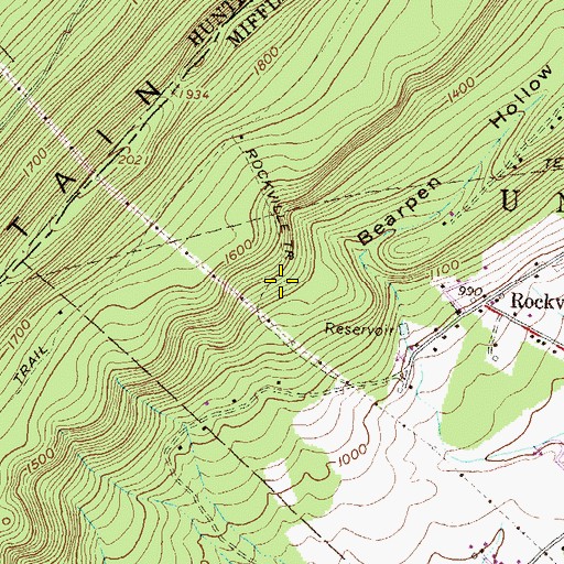 Topographic Map of Rockville Trail, PA