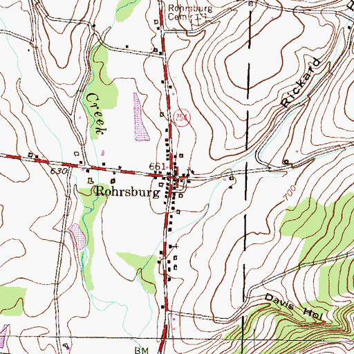 Topographic Map of Rohrsburg, PA