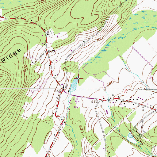 Topographic Map of Ross Common Creek, PA