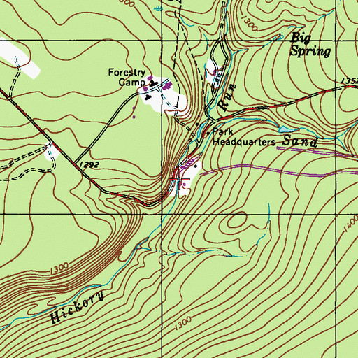 Topographic Map of Sand Spring Run, PA