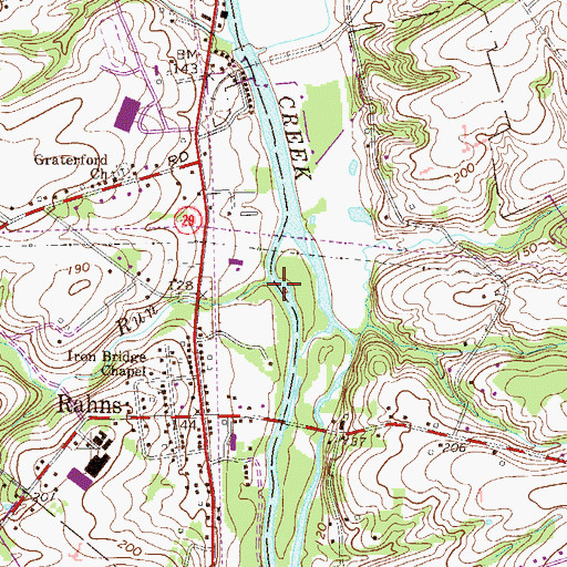 Topographic Map of Schoolhouse Run, PA