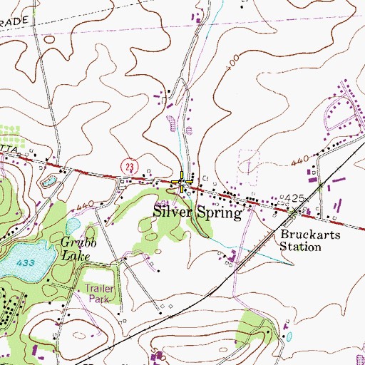 Topographic Map of Silver Spring, PA