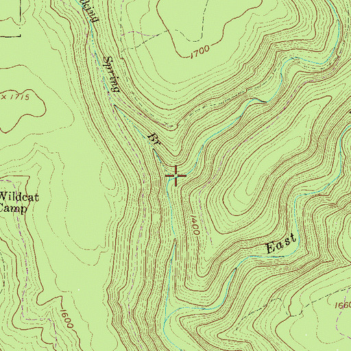 Topographic Map of Sinking Spring Branch, PA