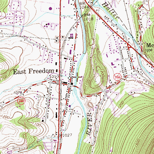 Topographic Map of South Dry Run, PA