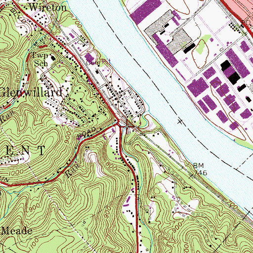Topographic Map of Spring Run, PA