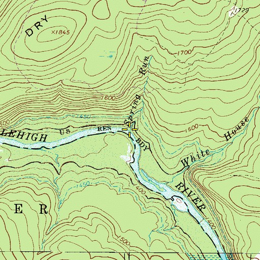 Topographic Map of Spring Run, PA