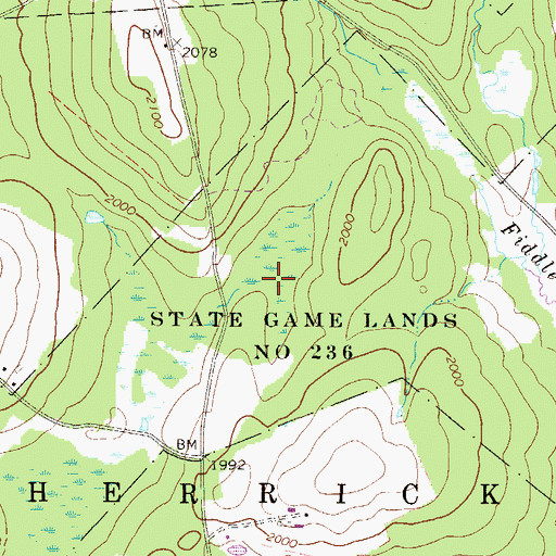 Topographic Map of State Game Lands Number 236, PA