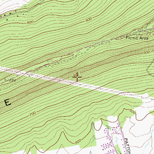 Topographic Map of State Game Lands Number 246, PA