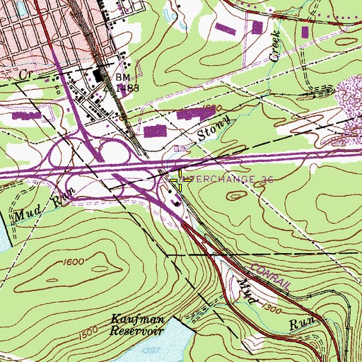 Topographic Map of Stony Creek, PA
