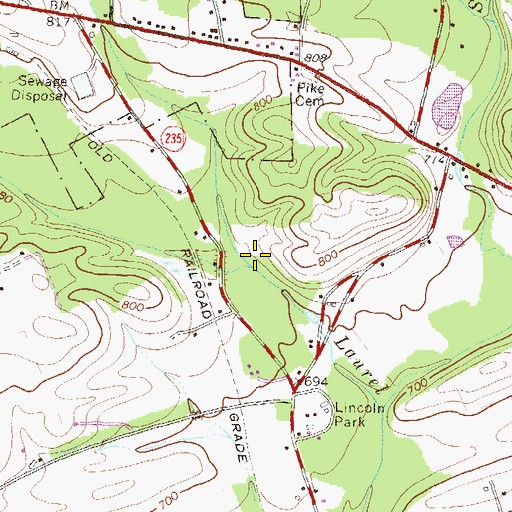 Topographic Map of Stony Run, PA