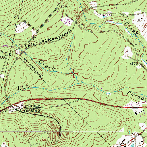 Topographic Map of Tank Creek, PA