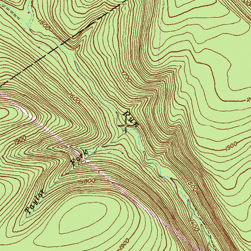 Topographic Map of Taylor Fork, PA