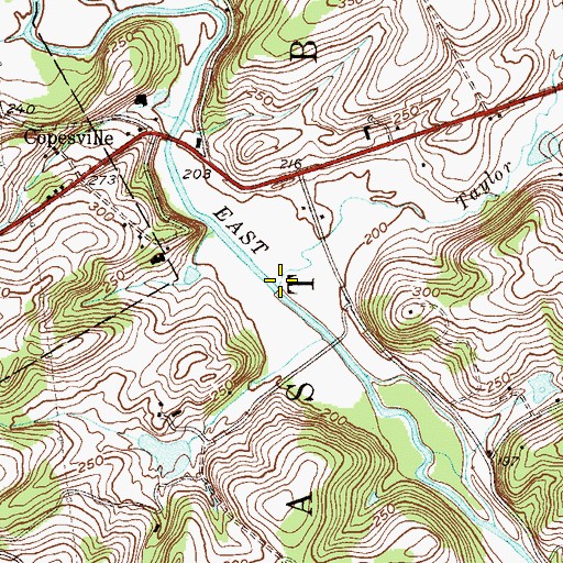 Topographic Map of Taylor Run, PA