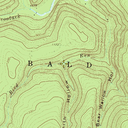 Topographic Map of Tinsmith Hollow, PA