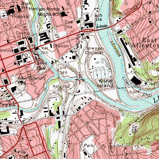Topographic Map of Trout Creek, PA