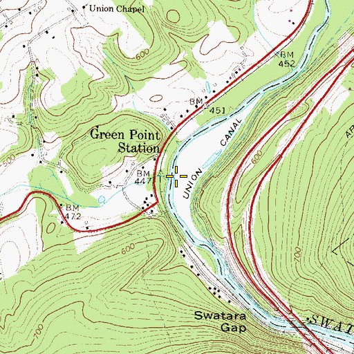 Topographic Map of Trout Run, PA