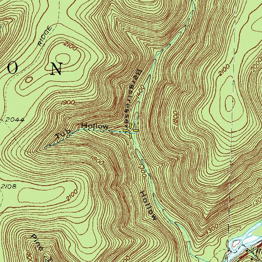 Topographic Map of Tub Hollow, PA