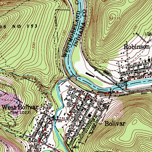 Topographic Map of Tubmill Creek, PA