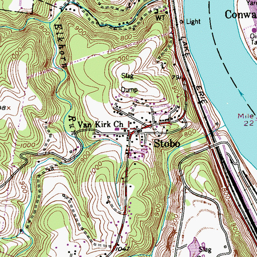 Topographic Map of Van Kirk Church, PA