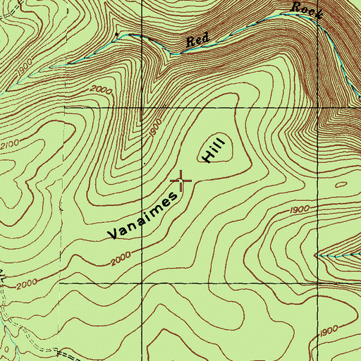 Topographic Map of Vanaimes Hill, PA
