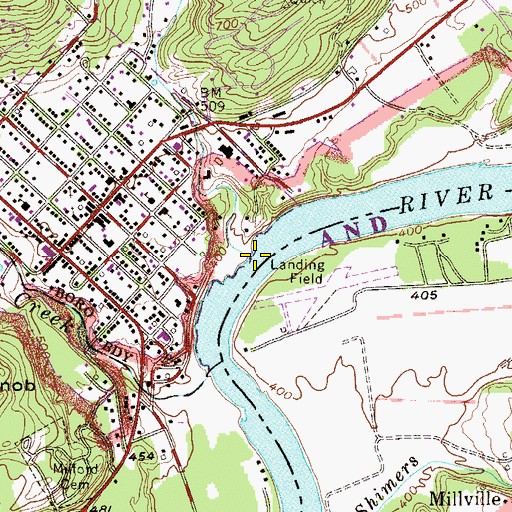 Topographic Map of Vandermark Creek, PA