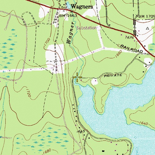 Topographic Map of Wagner Run, PA