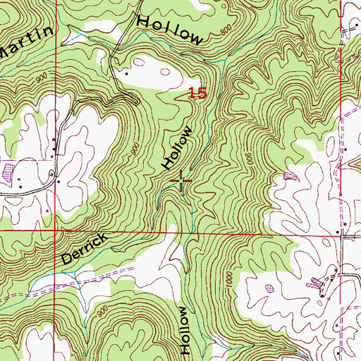 Topographic Map of Goat Hollow, AL