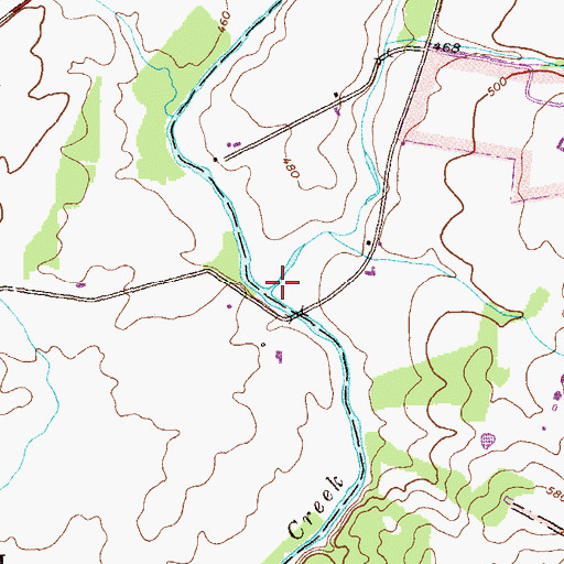 Topographic Map of Willoughby Run, PA