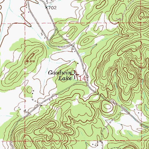 Topographic Map of Goodwin Lake, AL